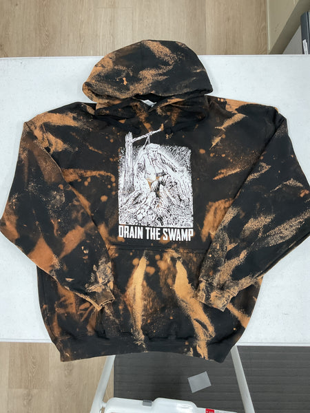 Drain The Swamp - Hoodie - XL - Bleached