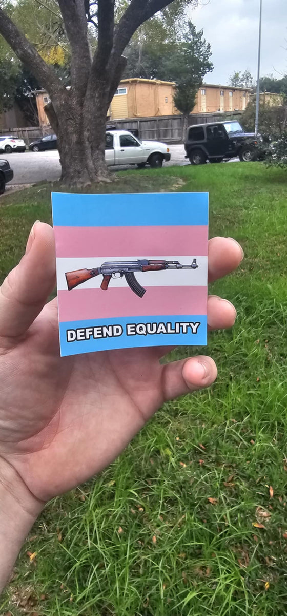 Defend Equality Trans Rights - Sticker (3X3) – Punk With A Camera